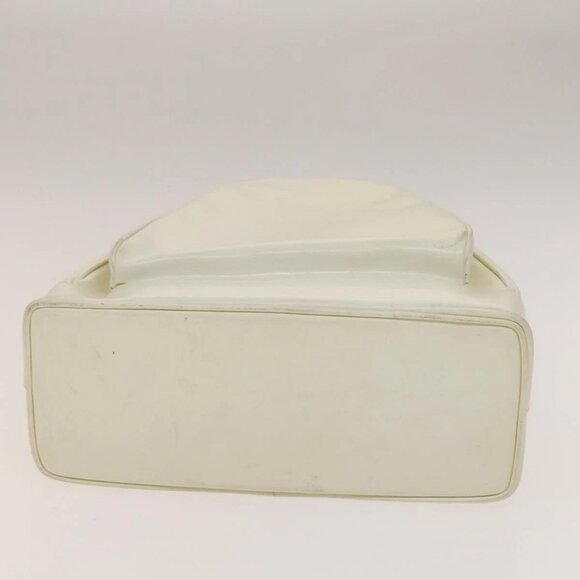 GUCCI Bamboo Body Bag Patent leather White Gold 003 3444 0127 Auth 137949 - Picture 10 of 15